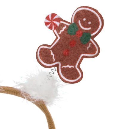 Haarreif Lebkuchenmann Haarschmuck Advent Party Weihnachtsfeier Lebkuchen Motiv Gingerbread Weihnachtshaarreif
