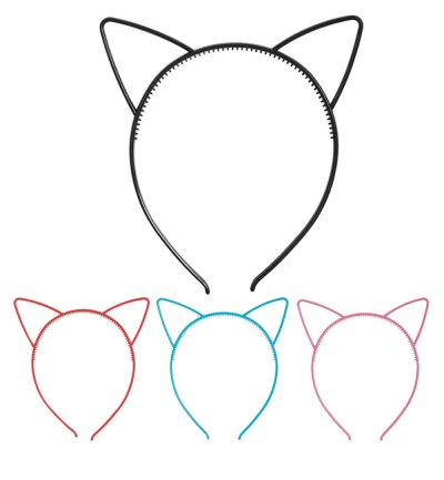 Haarreif Katzenohren Haarschmuck Accessoire in verschiedenen Farben