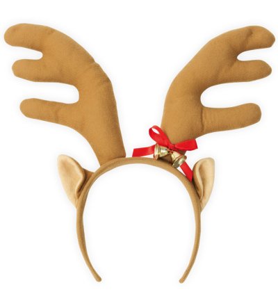 Haarreif Elch in braun Rentier Rudolf Kopfschmuck mit Glöckchen Geweih Weihnachten Accessoire
