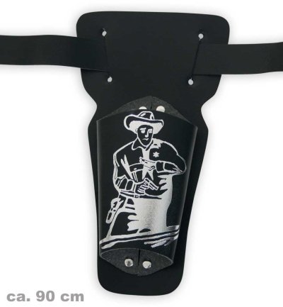 Revolvergürtel ca. 90 cm, Karneval, Accessoire, Cowboy, Sheriff