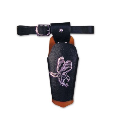 Pistolengürtel ca. 90 cm, Karneval, Accessoire, Cowboy, Sheriff, Holster, Pistolenholster,  Wilder Westen, schwarz