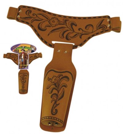 Revolvergürtel für Erwachsene ca. 115 cm, Karneval, Accessoire, Cowboy, Sheriff, Holster, Pistolenholster, Wilder Westen