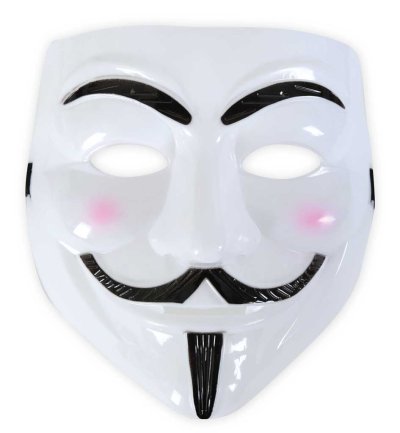 Maske für Erwachsene Einheitsgröße Kunststoffmaske für Erwachsene "V" Vendettamaske V für Vendetta Anonymus "Guy Fawkes" Herrenmaske Männermaske Gesichtsmaske Rächer Bluträcher Halloweenmaske Karnevalszubehör