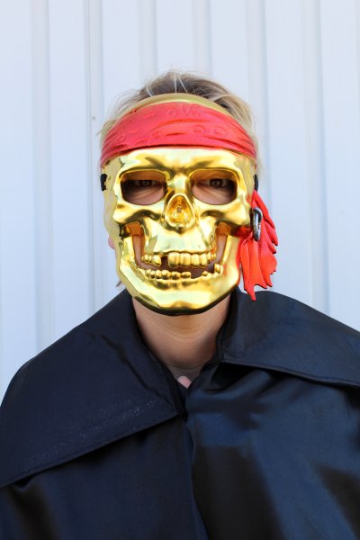 Piratenmaske, sortierte Farben, Halloween, Karneval, Mottoparty, Pirat