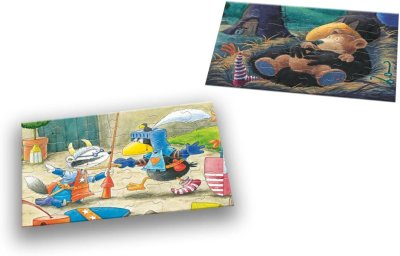 Der kleine Rabe Socke Kinderpuzzle, 2 Puzzles á 24 Teile