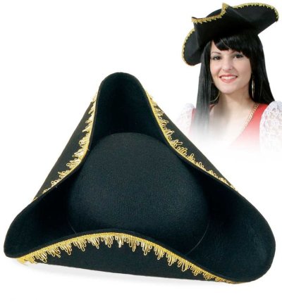 Piraten Dreispitz Räuberbraut Piratenkapitän Erwachsene für Theater, Rollenspiele u. vieles mehr