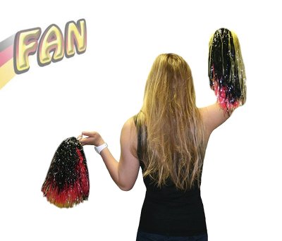 Cheerleader Pompon FAN, 1 Stück Deutschland, Fußball, WM, EM