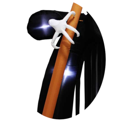 Horror Tor, XXL Aufblasbarer Sensenmann mit LED | 270x240x95 cm | Halloween Deko mit Sense & Beleuchtung | Für Innen und Außen geeignet