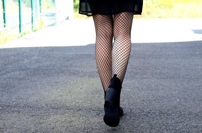 Netzstrumpfhose kleines enges Netz black schwarz