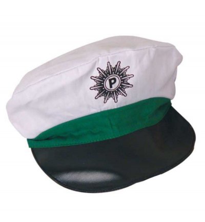 Polizei-Set 2-teilig Mütze in weiß-grün und Spielzeug-Handschellen Ordnungshüter