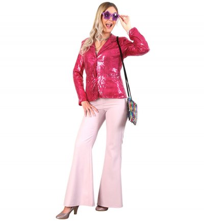 Pailletten Jacke Blazer pink