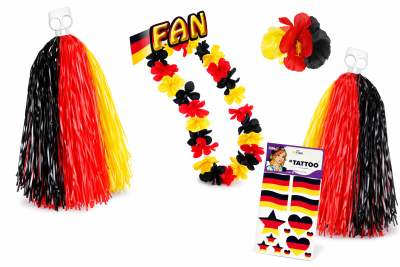 Fan Set, 5-tlg. Deutschland, EM, WM, Fußballparty, Germany, Fanartikel