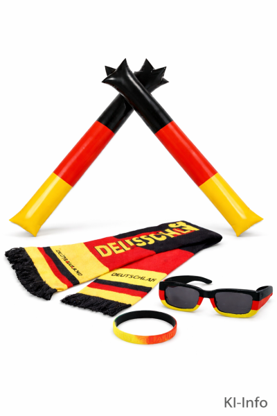 Fan Set, 4-tlg. Deutschland, EM, WM, Fußballparty, Germany, Fanartikel