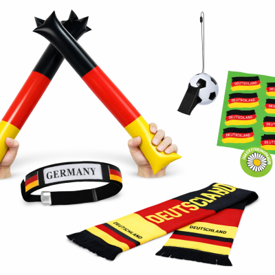 Fan Set, 5-tlg. Deutschland, EM, WM, Fußballparty, Germany, Fanartikel