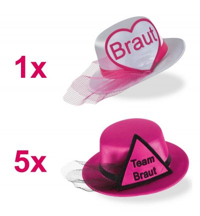 Brautparty_6_Hüte_Braut_Teambraut_Freundin_Set
