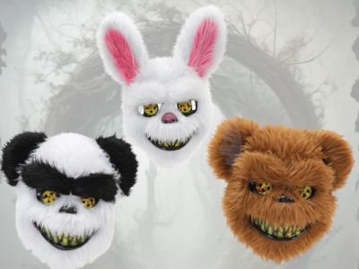 Plüsch-Horrormasken - Bärenmaske Pandamaske Hasenmaske
