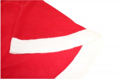 Nikolaus-Poncho in rot-weiß mit Kapuze, Weihnachten, Umhang, Überwurf