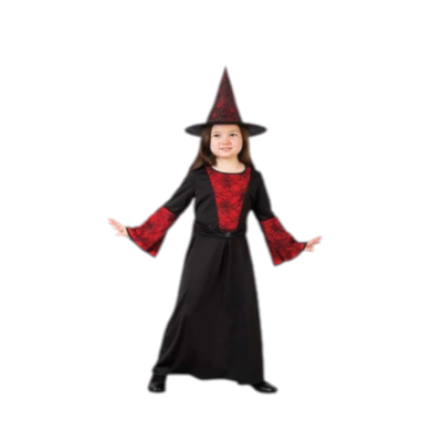 Kinderkostüm Hexe Mystia 2-tlg. Hexenkleid und Hexenhut Halloween