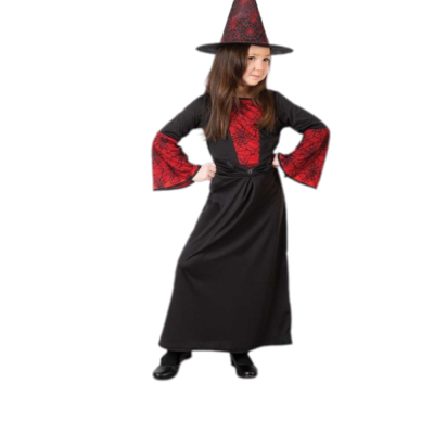 Kinderkostüm Hexe Mystia 2-tlg. Hexenkleid und Hexenhut Halloween