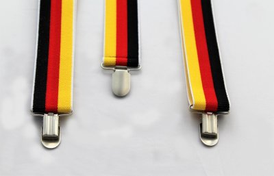Hosenträger "FAN", Deutschland, Germany, Fußball, WM, EM, schwarz-rot-gold