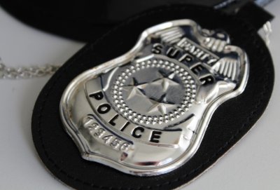 Halskette Polizei Abzeichen „Super Police“ Dienstmarke Special Officer Kette