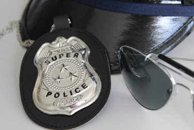 Halskette Polizei Abzeichen „Super Police“ Dienstmarke Special Officer Kette