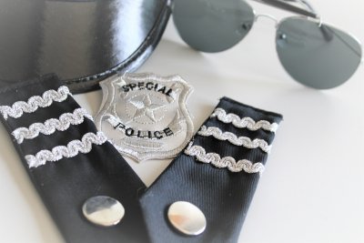 Police Set Schulterklappen Dienstmarke