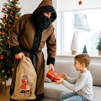 Knecht Ruprecht, Herrenkostüm für Erwachsene, Nikolaus