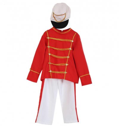 Nussknacker Kostüm 128 - 152 Soldat Offizier Weihnacht Märchen Heilig Abend Feiertage Rot Weiß Gold Mäusekönig Fasching