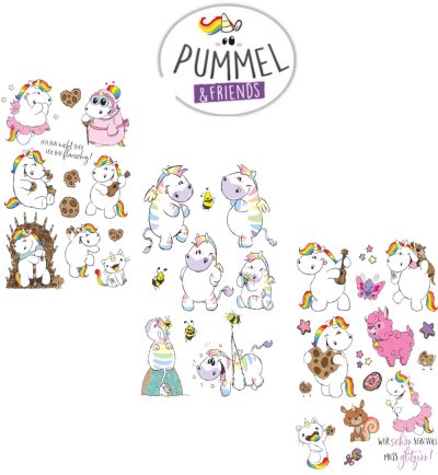 Pummel Einhorn Tatto Aufkleber