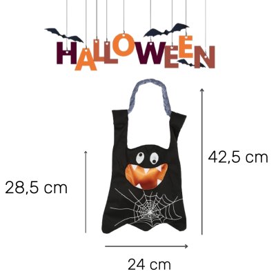 Halloween Süßigkeitentasche - Gruselige Geister Design, Tragetasche, Bonbontüte, Sammelbeutel