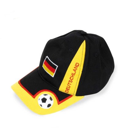 Deutschland Basecap Schwarz-Rot-Gold verstellbar 55 bis 60 cm