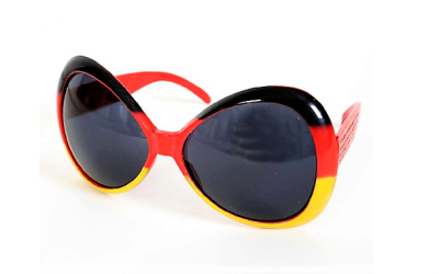 Deutschland Fan-Sonnenbrille in Schwarz-Rot-Gold für Fußballfans