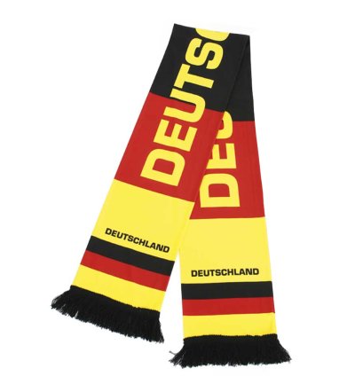 Deutschland Jersey Fanschal in Schwarz-Rot-Gold mit Deutschland Schriftzug