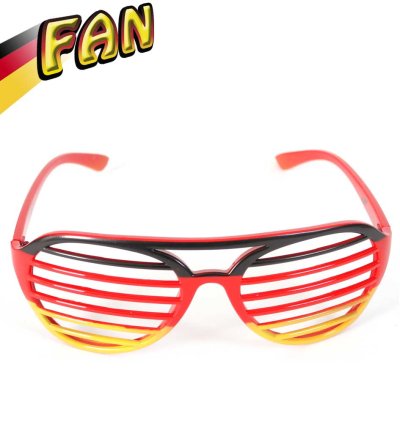 Deutschland Gitterbrille in Schwarz-Rot-Gold für Fußballfans