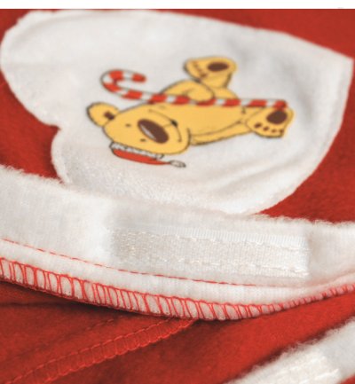 Weihnachten Kinder Overall mit Kapuze rot weiß Schlafanzug Gr 92 & 104