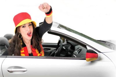 Autobikini, Spiegel-Überzüge Fan, Halter, Autozubehör, Deutschland, WM, EM