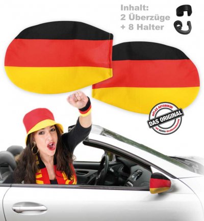 Autobikini, Spiegel-Überzüge Fan, Halter, Autozubehör, Deutschland, WM, EM
