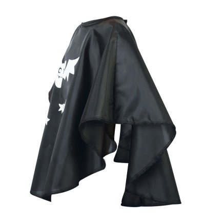 Schwarzes Fledermaus-Cape für Kinder in Seitenansicht