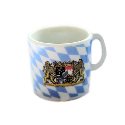 Mini-Krug aus Porzellan im blau-weißen Bayern-Design