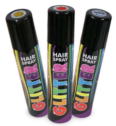 Hairspray Glitter in verschiedenen Farben buntes Haarspray mit Glitzer Haarschmuck farbig