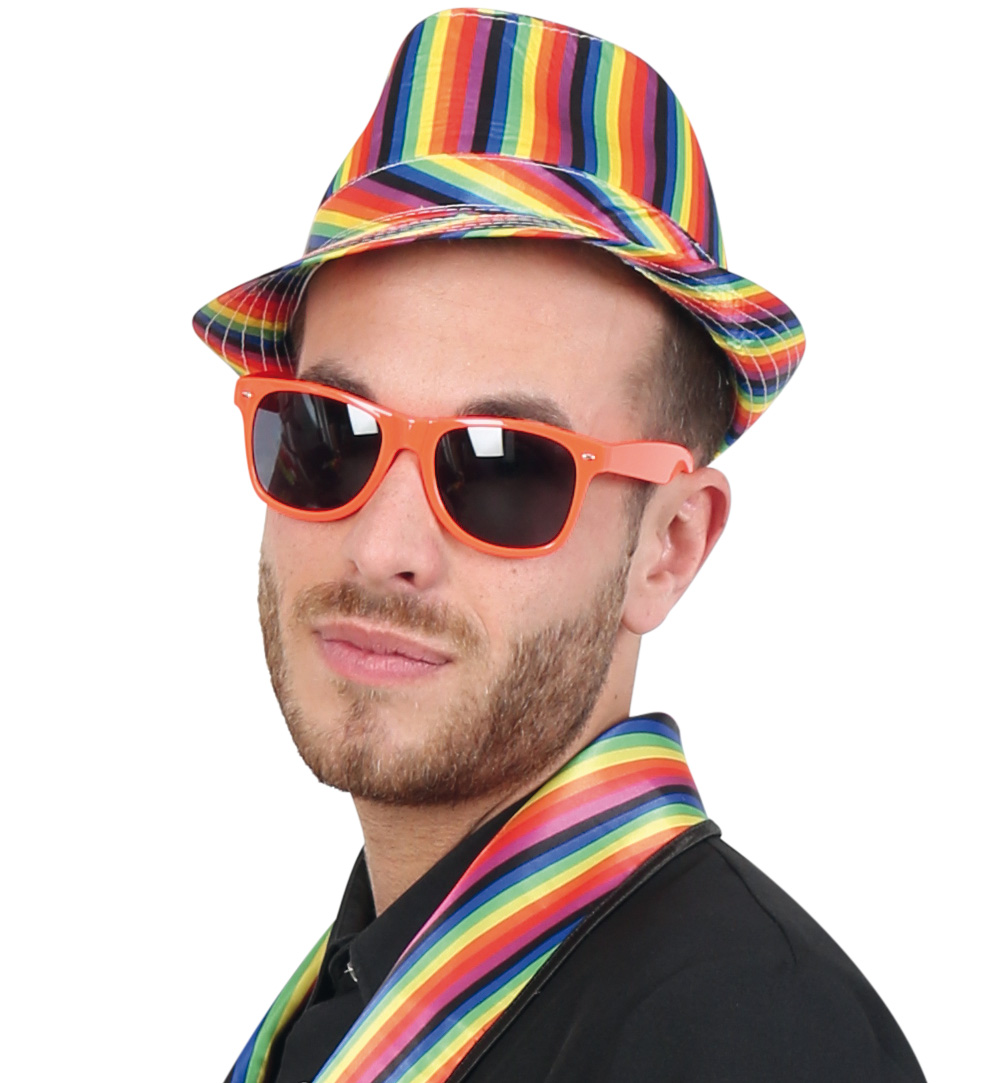 Hippie-Melone Hut – Bunt, 58 Cm, Aus Polyester, Für Karneval & Partys
