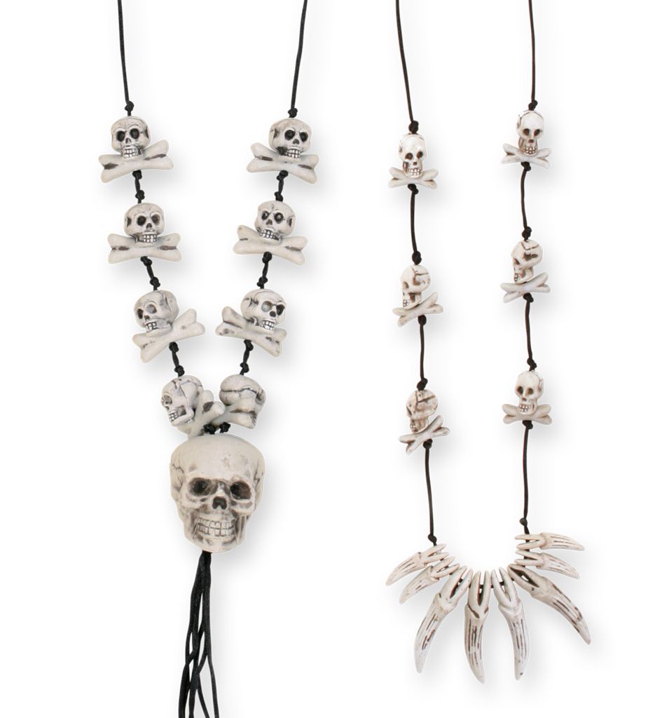 Totenkopf-Kette, 2 verschiedene Modelle, Halloween, Accessoire 