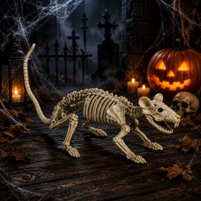 Ratten-Skelett als Halloween-Dekoration, 32 cm