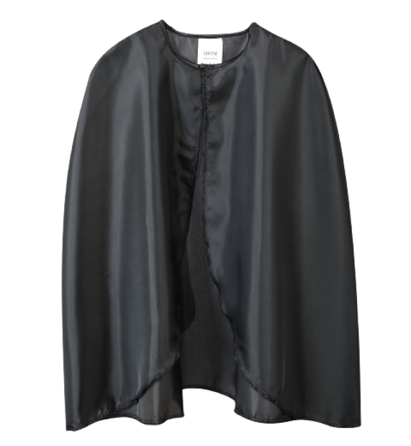 Zauberer Kostüm Set – Magier Umhang mit Hut & Brille in Schwarz – Größen 98, 104/116, 128/140