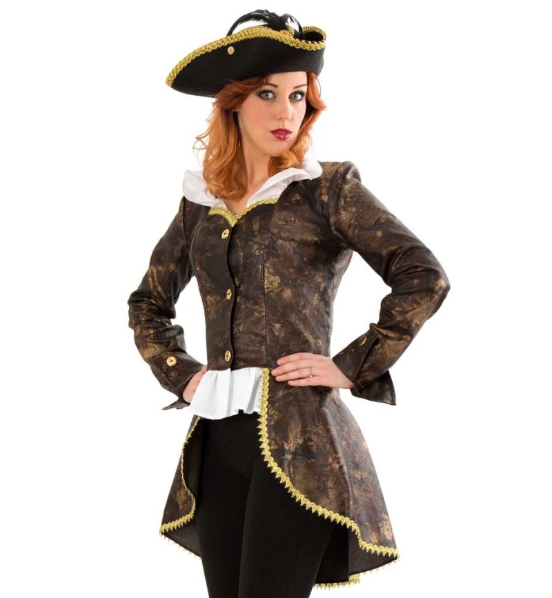 Damenkostüm "Leonore" Jacke Pirat Steampunk LARP Mittelalter Karneval Fasching Halloween Gr 36 - 42