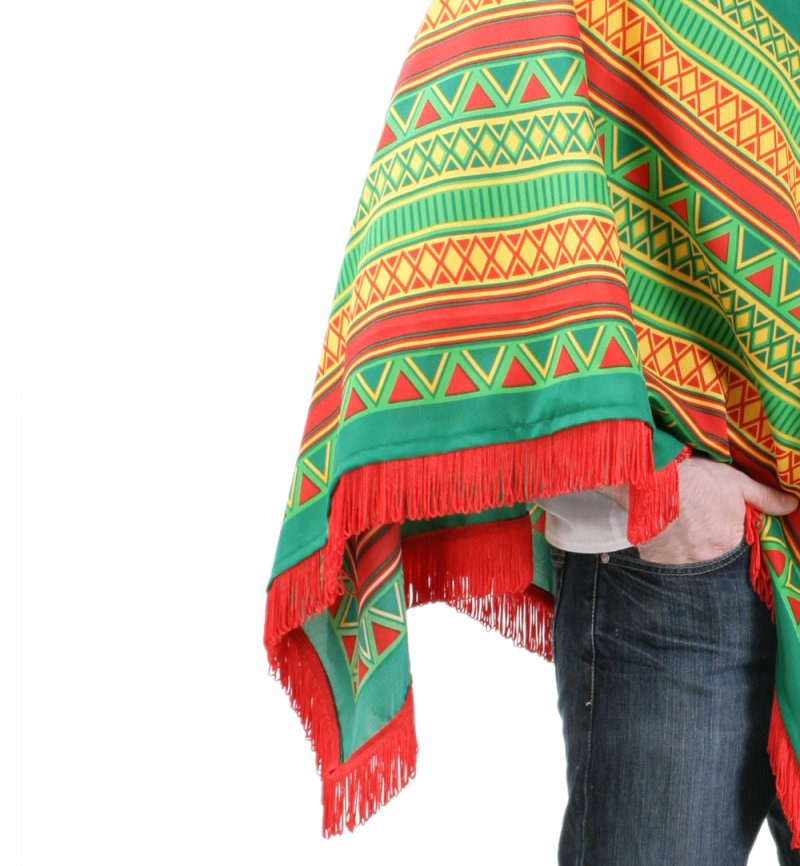 Erwachsenenkostüm Poncho in Grün Mexikaner