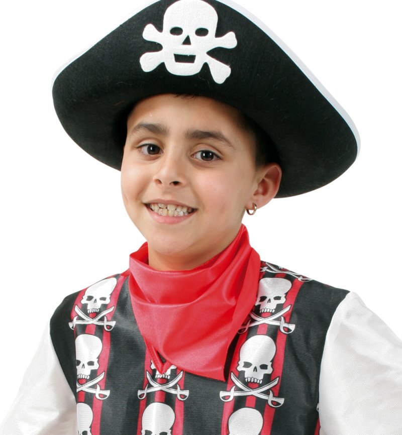 Kinderkostüm Geisterpirat Freibeuter Seeräuber Pirate Boy - Oberteil Gürtel Kopftuch