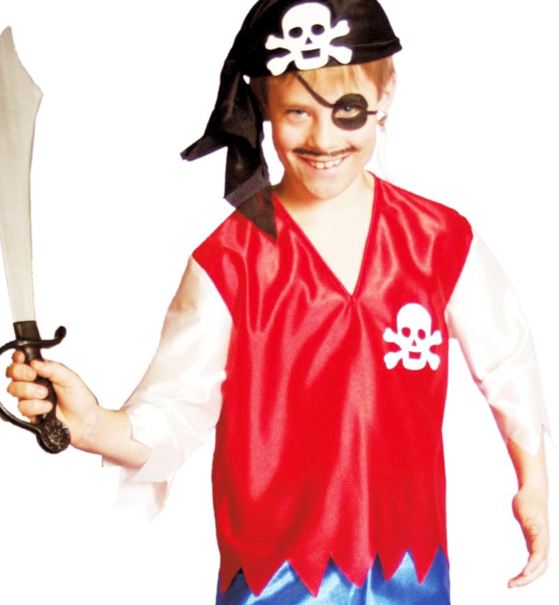 Kinderkostüm "Pirat", Hose und Oberteil, Fasching, Karneval, Kindermottoparty, Gr.152-164