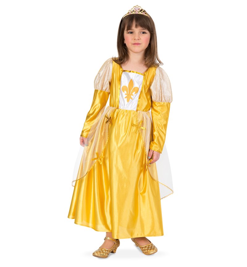 Prinzessinnen Kleid Kinderkostüm Märchen Burgfräulein Verkleiden Kindergeburtstag für Mädchen